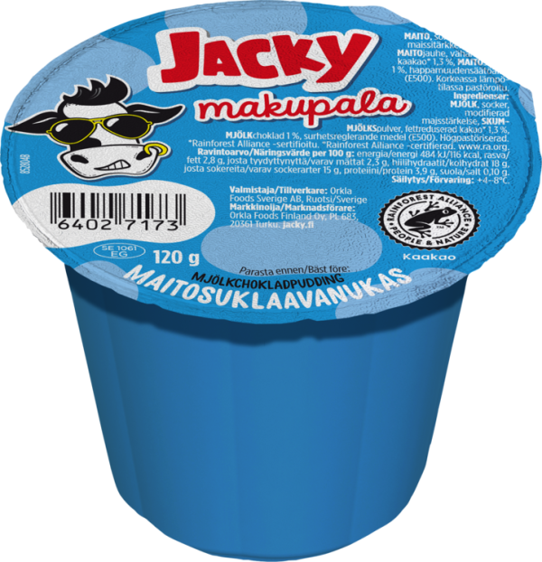 Jacky Makupala maitosuklaa 120 g